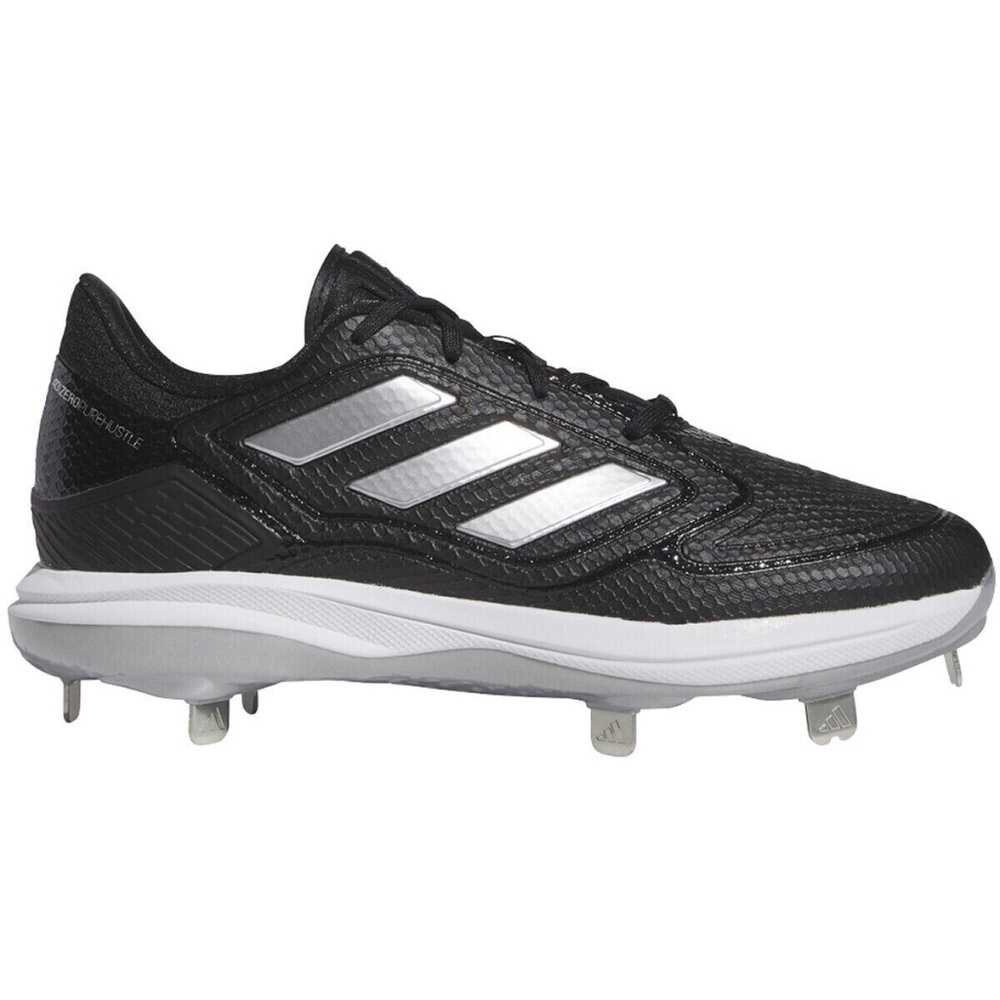 Adidas adizero Purehustle 3 Metal Fastpitch Cleats BLACK | SILVER | WHITE SZ 10